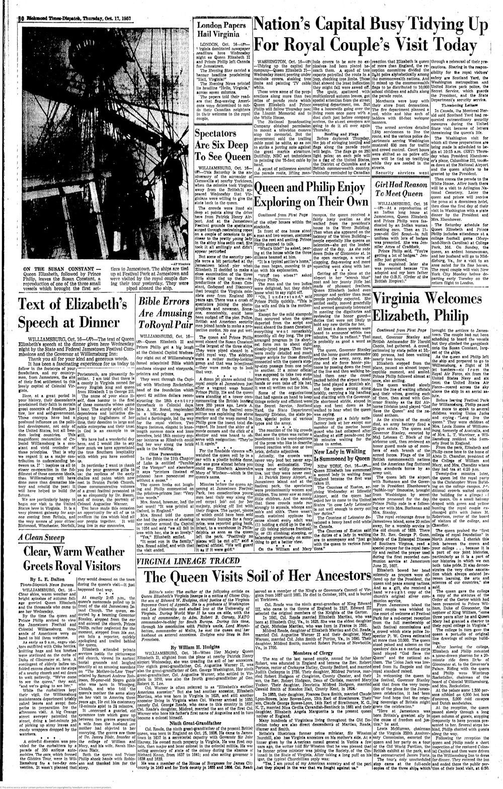 Richmond Times Dispatch (published as Richmond Times-Dispatch) - October 17, 1957 - page 11